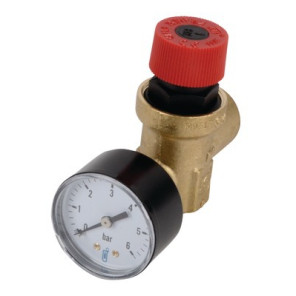 Heating safety valve with manometer- DIFF - 100016