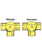 3-way brass tapped sector gate F1-1/4"- E.R.E REGULATION - H3MG32-15