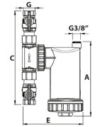 SafeCleaner 1" valve brass body- RBM - 23440650