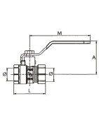 Ball valve FF 3/8"- DIFF - 110016