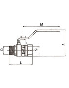 Ball valve MF 3/8"- DIFF - 110028