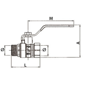 Ball valve MF 1"- DIFF - 110031