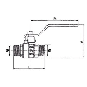 Ball valve MM 3/8"- DIFF - 110039