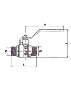 Ball valve MM 3/8"- DIFF - 110039