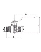 Ball valve MM 3/4"- DIFF - 110041