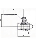 Ball valve MM 1 1/2"- DIFF - 110044
