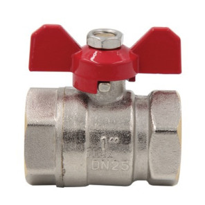 Ball valve FF butterfly handle PN 40 3/4"- DIMPEXP - 1342-34