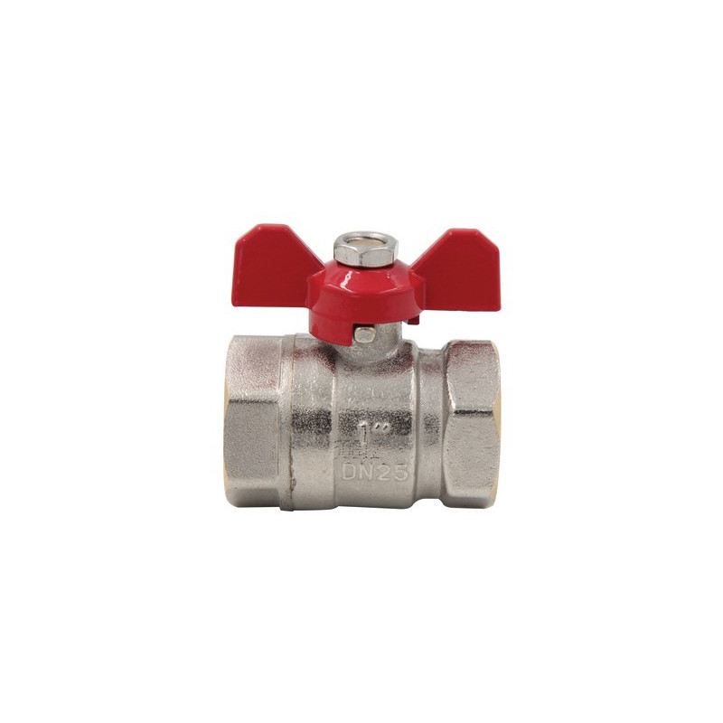 Ball valve FF butterfly handle PN 40 3/4"- DIMPEXP - 1342-34