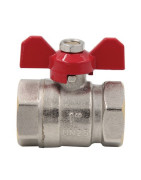 Ball valve FF butterfly handle PN 40 3/4"- DIMPEXP - 1342-34