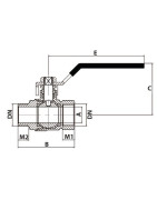 Ball valve MF PN 40 3/8"- DIMPEXP - 1152-38
