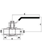 Ball valve MM PN 40 1 1/2"- DIMPEXP - 1162-112