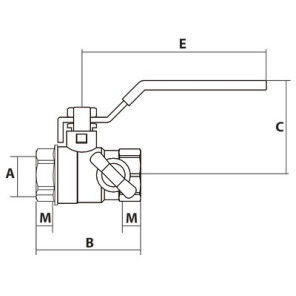Drain ball valve FF PN 40 2"- DIMPEXP - 2142-2