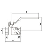 Drain ball valve FF PN 40 2"- DIMPEXP - 2142-2