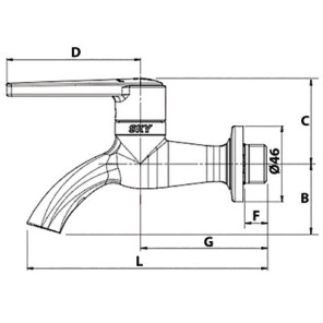 SKY patented anti-freeze valve in 1/2- EFFEBI - 1750P404