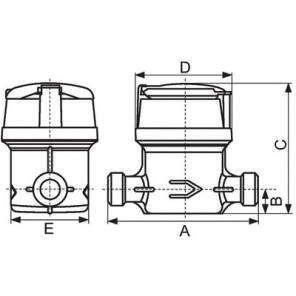 Cold water sub-meter 20/27- ITRON - AQUAP15110EMB