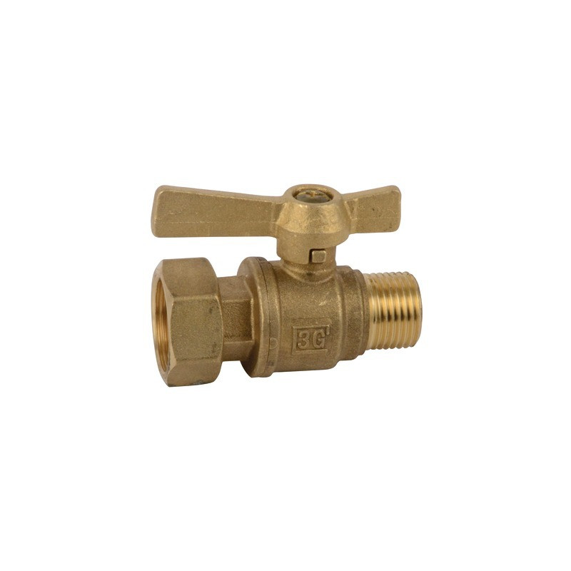 Water meter isolation ball valve straight MF 3/4"- DIFF - 110158