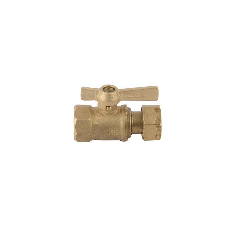 Water meter isolation ball valve straight FF 3/4"- DIFF - 110161