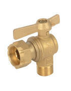Water meter isolation ball valve angled MF 1/2" 3/4"- DIFF - 110164
