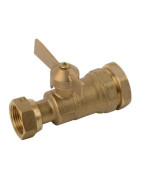 Water meter isolation ball valve straight for PE tube 3/4"- DIFF - 110165