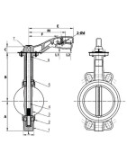 Wafer butterfly valve D200- DIFF - 110173