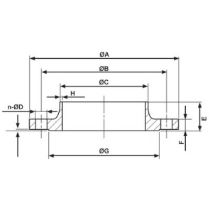 Neck flange 80 PN10- DIFF - 110190