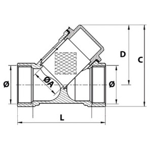 Brass Y-strainer 3/8"- DIFF - 110217