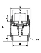 Brass all-position non-return valve brass valve 1 1/4- DIFF - 110247