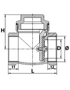 Single flapper valve metal seat 1/2"- DIFF - 110250