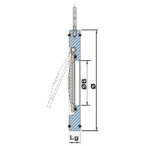 Single flapper valve galvanised steel EPDM rubber 200- SFERACO - 364200