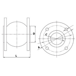 Flanged compensator D 125- DIFF - 110294