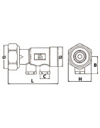 Anti-pollution check valve NF hosta 1" F M- DIFF - 110300