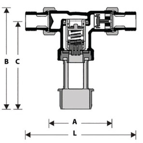 Backflow preventer 1/2" SCUDO CA non-controllable 573- RESIDEO - CA295-1/2A