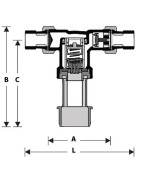 Backflow preventer 1/2" SCUDO CA non-controllable 573- RESIDEO - CA295-1/2A