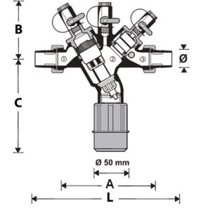 Controllable backflow preventer reduced pressure zone BA 3/4"- RESIDEO - BA295S-3/4A