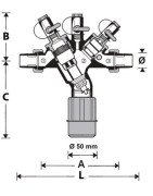 Controllable backflow preventer reduced pressure zone BA 3/4"- RESIDEO - BA295S-3/4A