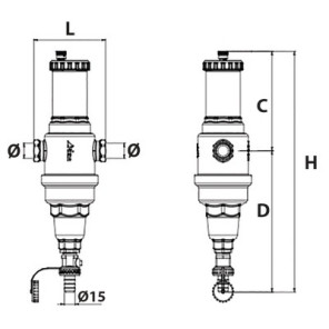 Airterm Dirt self-cleaning dirt separator / de-aerator 3/4"- RBM - 28310500
