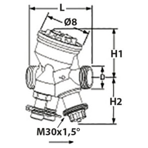 TA-COMPACT-P valve M 1/2" DN 10 flow from 21.5 to 120l/h- IMI - 52164-010