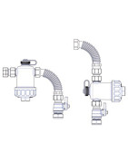 Magnetic filter MGF white with valve and compression fitting 22- RBM - 37010510