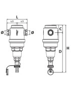 Sludge particles separator DIRTERM brass F1/2"- RBM - 28290400