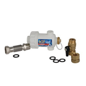 Magnetic filter MGF white with valve 3/4"- RBM - 37010560