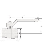 Ball valve with flat bleed handle MM 1/2" ASTER- EFFEBI - 2373R404