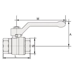 Ball valve with flat bleed handle MM 1" ASTER- EFFEBI - 2373R406