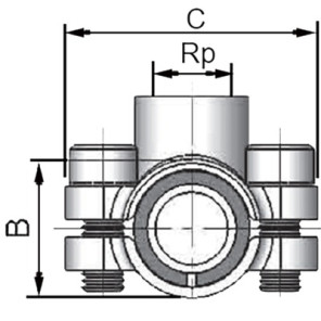 Repair bypass collar ANB F 33.7 (F3/4")- GEBO - 01.261.28.0302