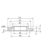 Tapped steel flange F1-1/2"- DIFF - 110988
