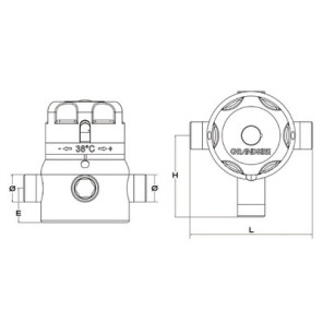 Collective thermostatic loop mixer SE M1-1/4"- DIFF - 111322