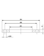 Flat steel flange to be welded DN125- DIFF - 111553