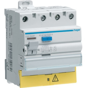Differential switch 3P+N 40A 30mA- HAGER - CDC840F