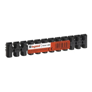 Screw terminal block NYLBLOC - 2.5 mm² - 24 A - 12 terminal - black- DIFF - 111761