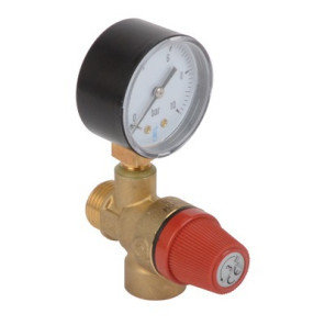 Safety valve 3b with manometer MF1/2"- DIFF - 111885