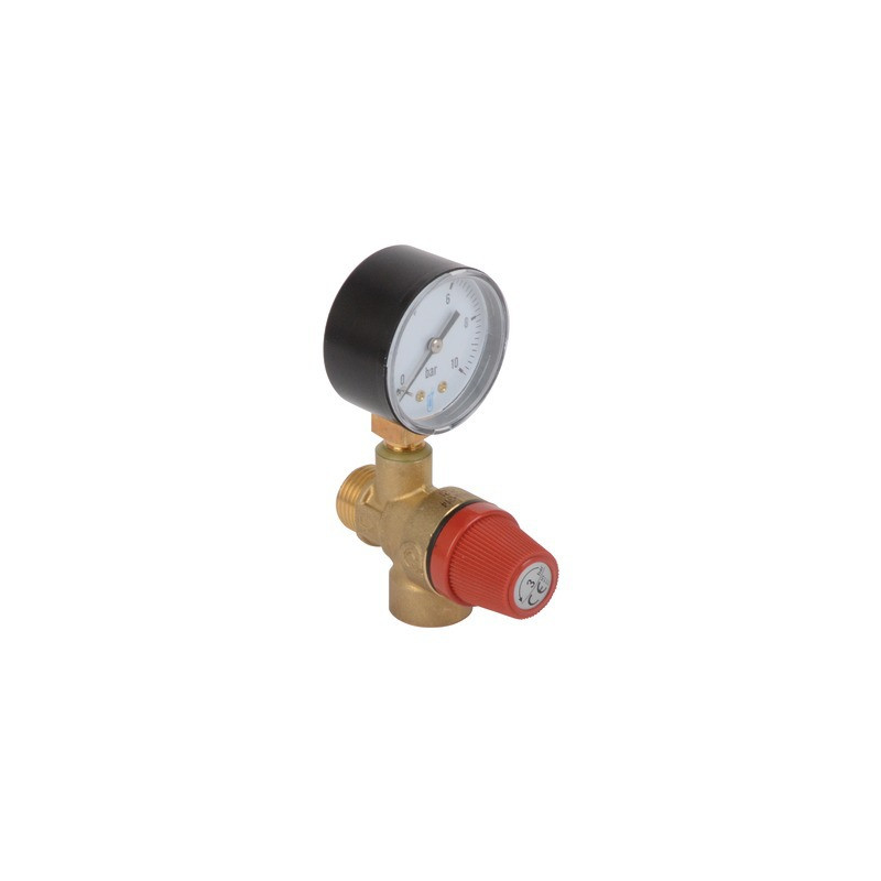 Safety valve 3b with manometer MF1/2"- DIFF - 111885